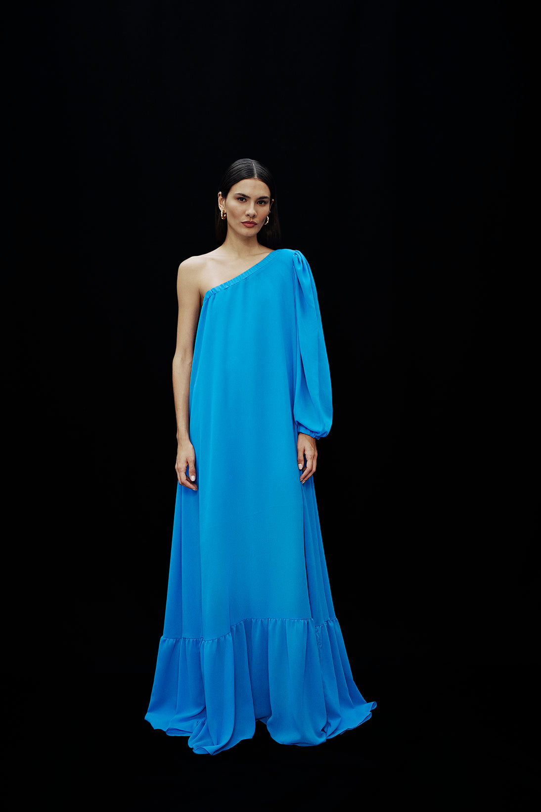 VESTIDO KRONNE FLUIDO OMBRO ÚNICO