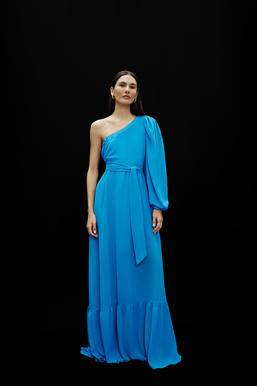 VESTIDO KRONNE FLUIDO OMBRO ÚNICO