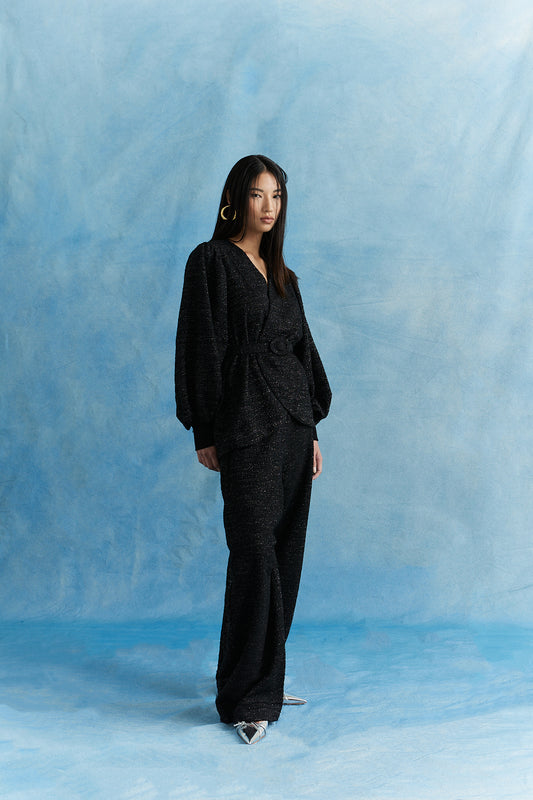 CONJUNTO BLUSA MANGA AMPLA KRONNE A CALÇA