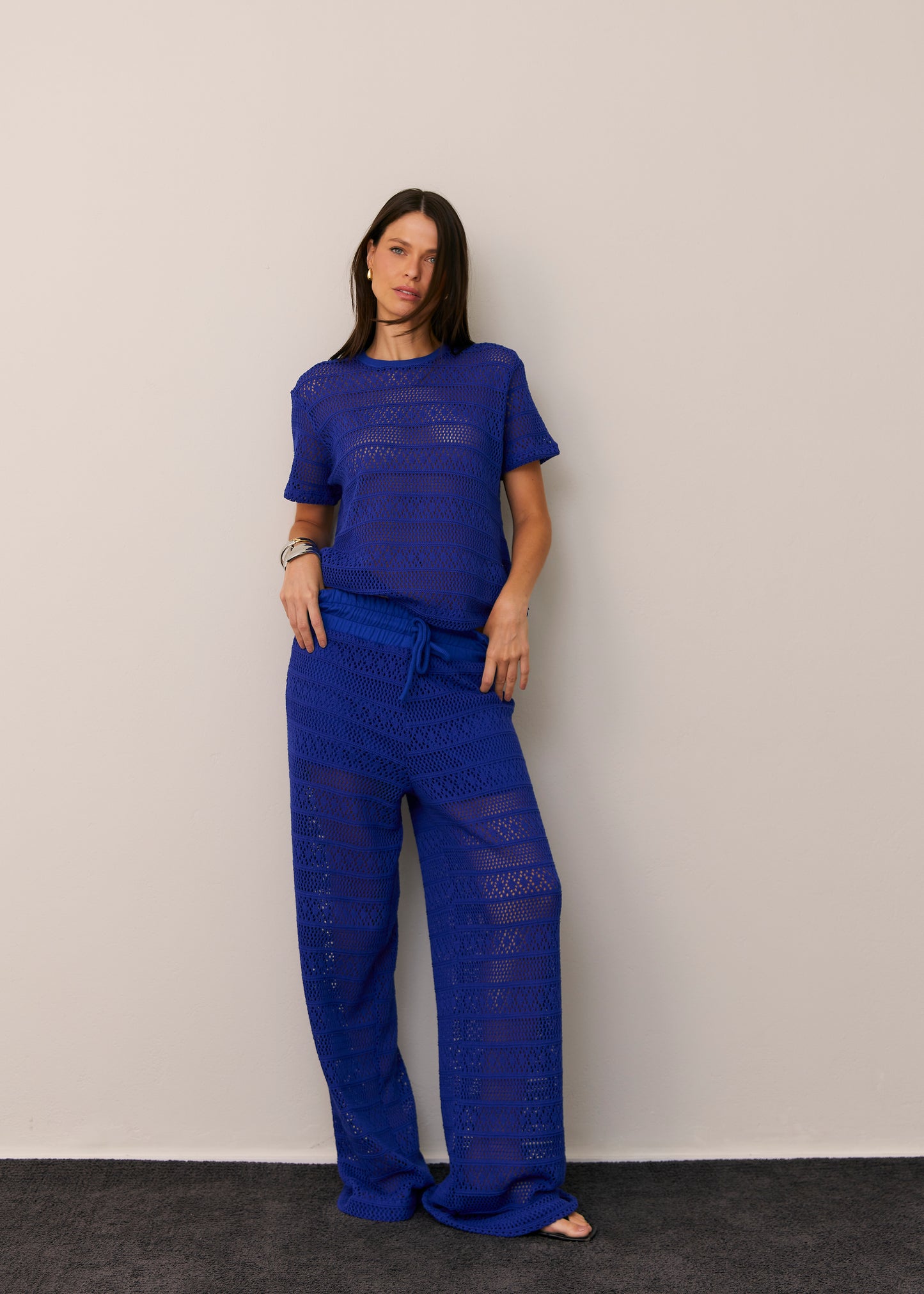 CONJUNTO BLUSA E CALÇA TRICOT KRONNE