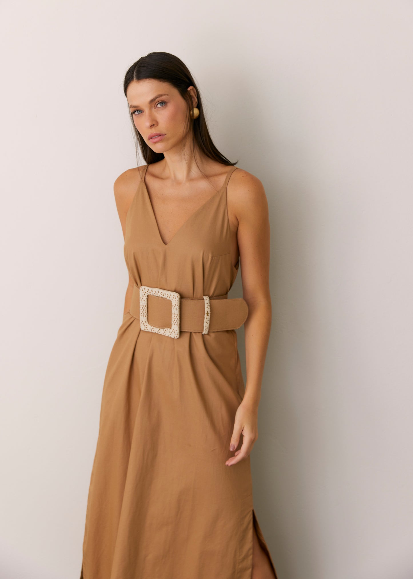 VESTIDO LONGO KRONNE DECOTE V