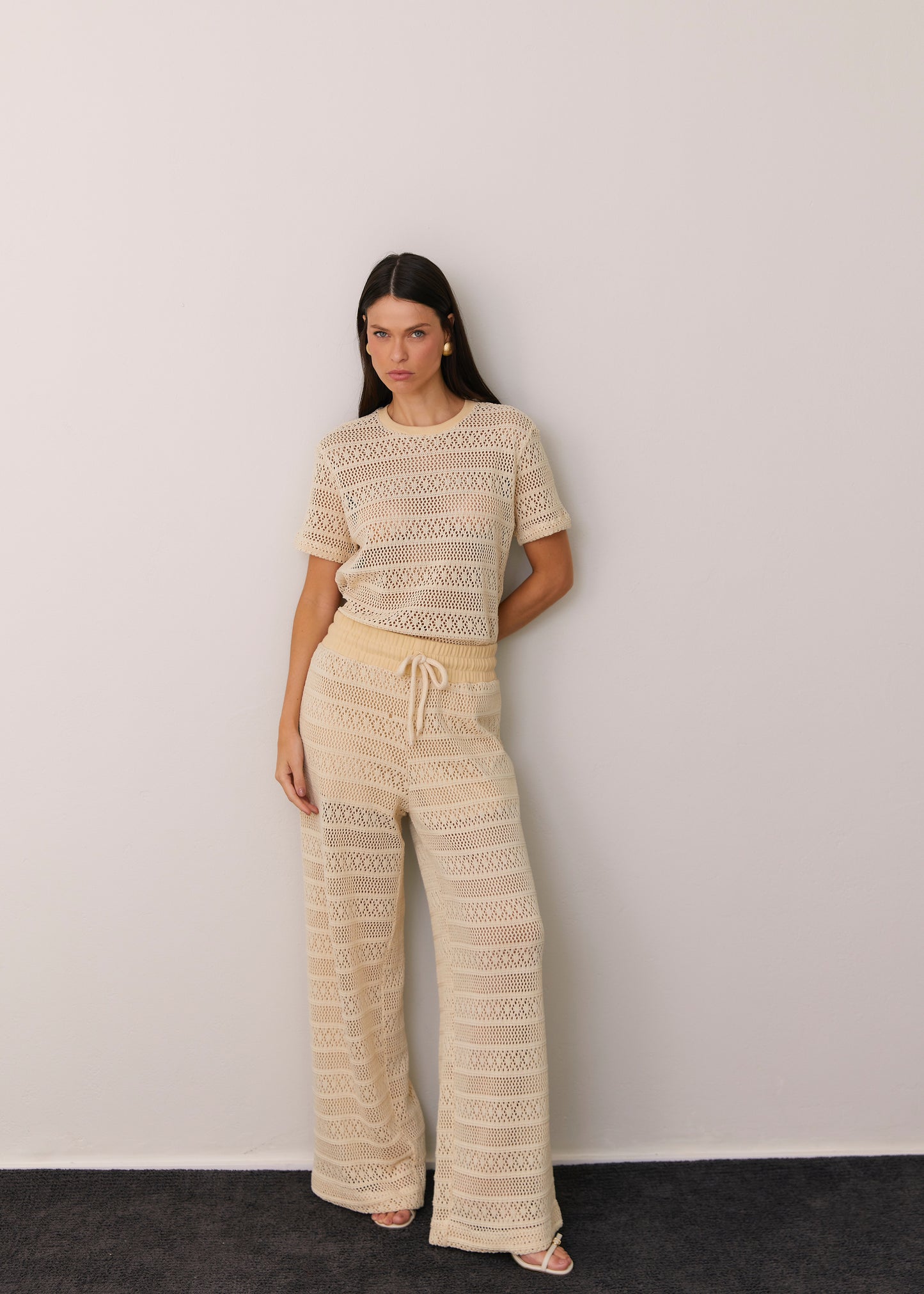 CONJUNTO BLUSA E CALÇA TRICOT KRONNE