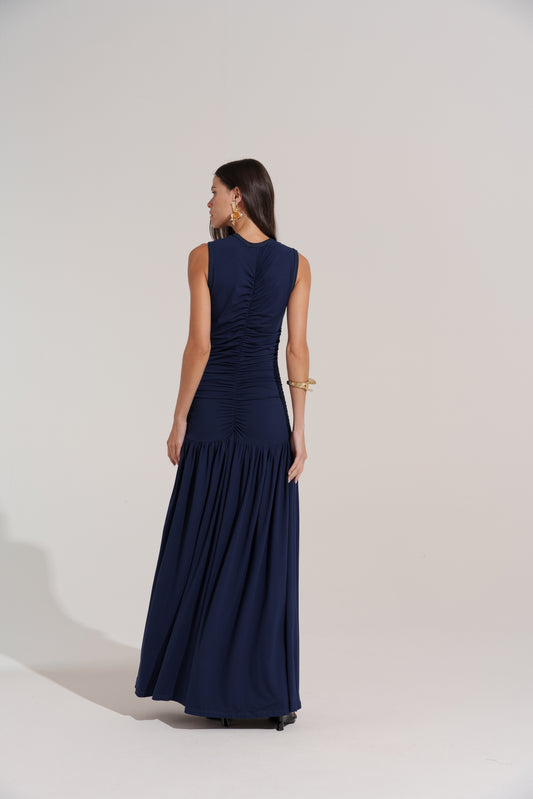 VESTIDO RECORTE FRANZIDO KRONNE