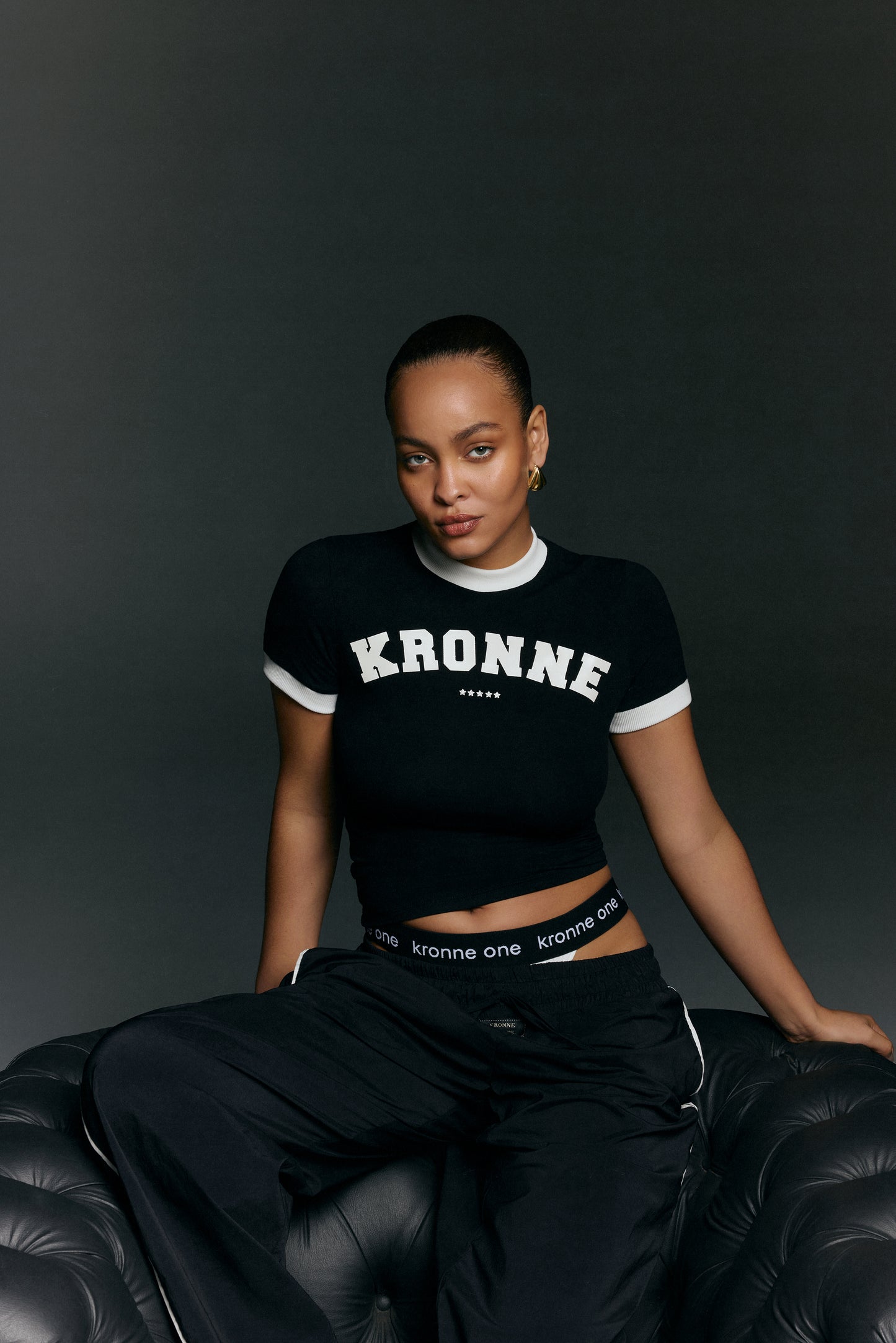 TSHIRT BABYLOOK KRONNE