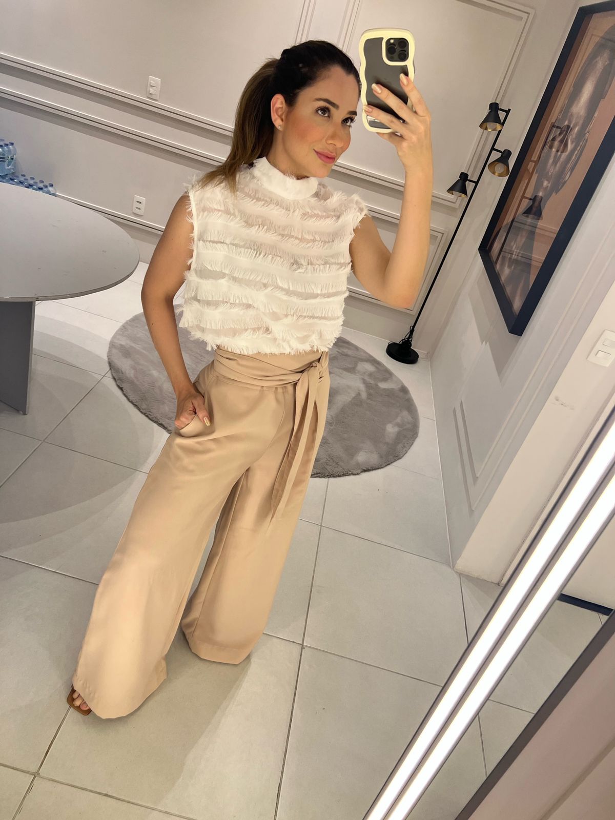 CALÇA AMPLA C/ FAIXA KRONNE