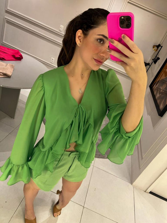 Blusa de babados - Kronne