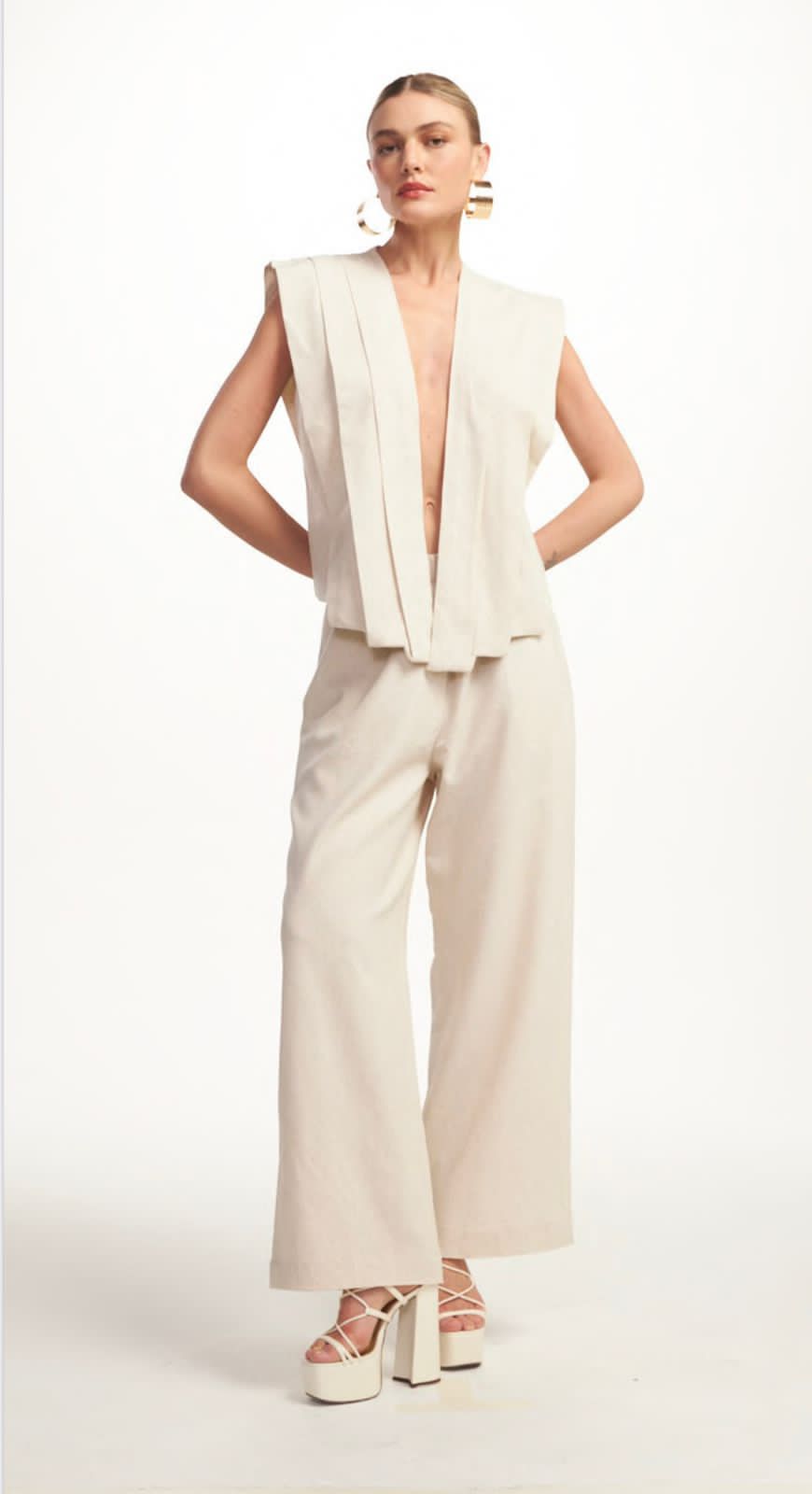 Kimono com pregas e faixa - Kronne