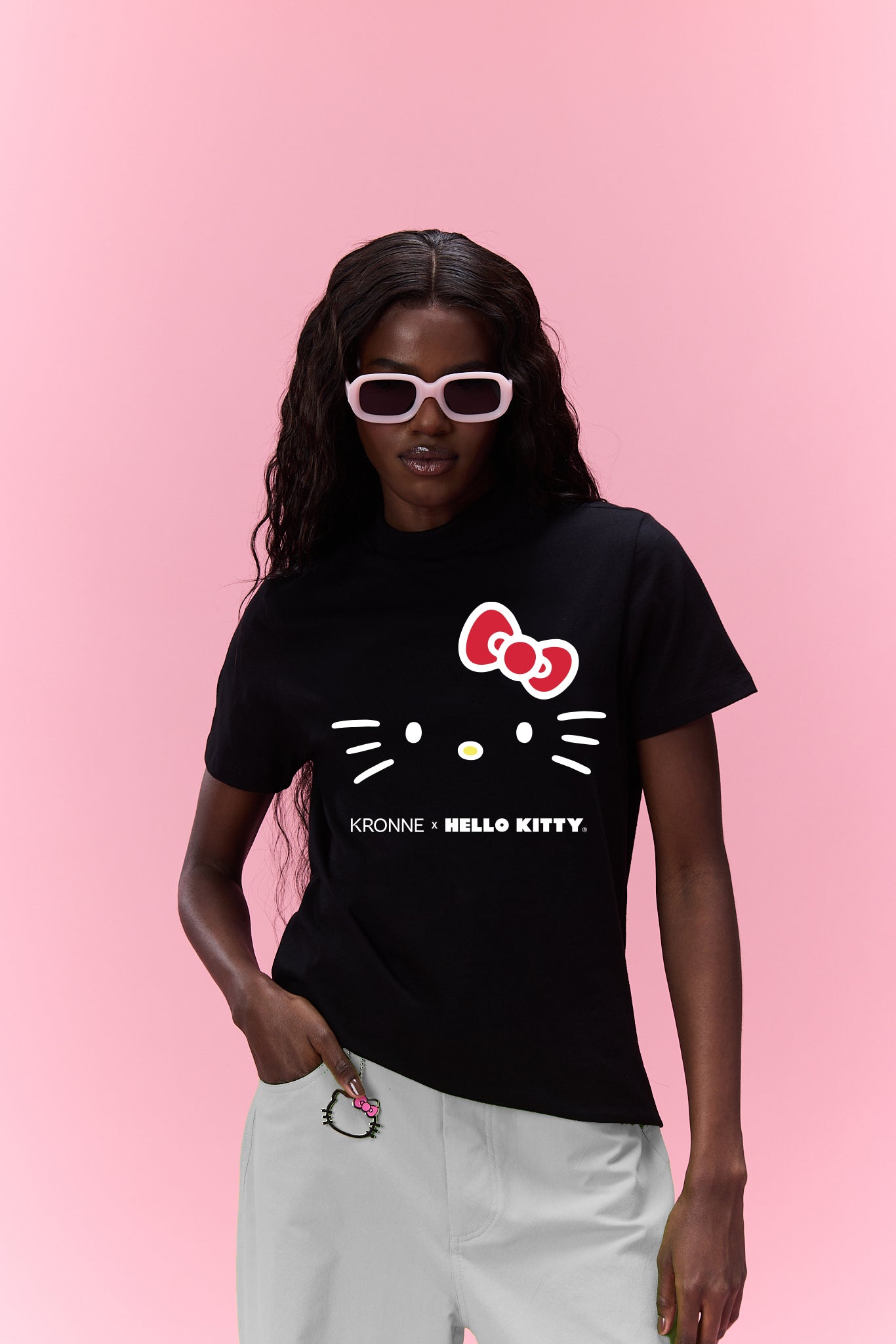 T-shirt gola alta Kitty