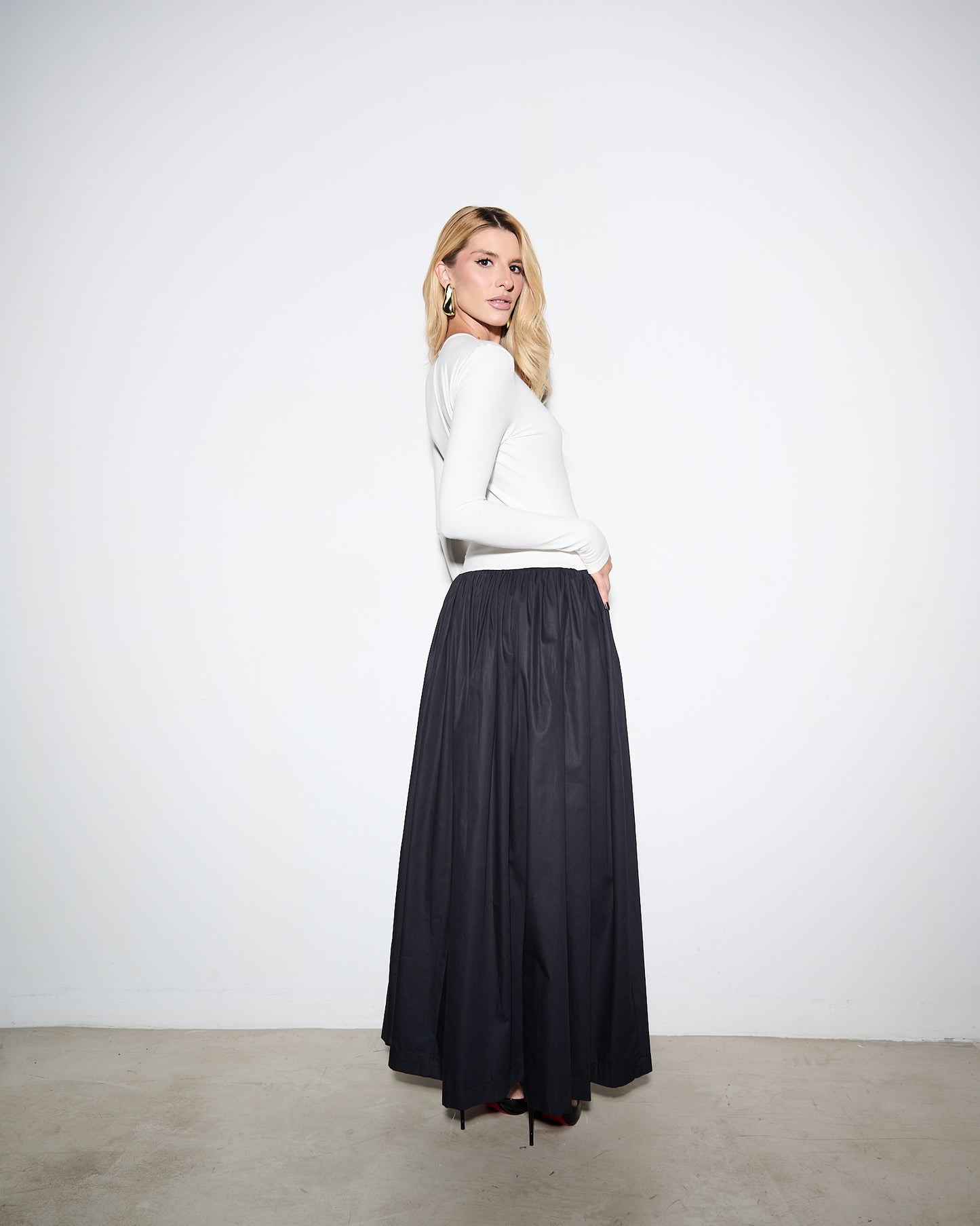 VESTIDO BICOLOR COM OMBREIRAS KRONNE