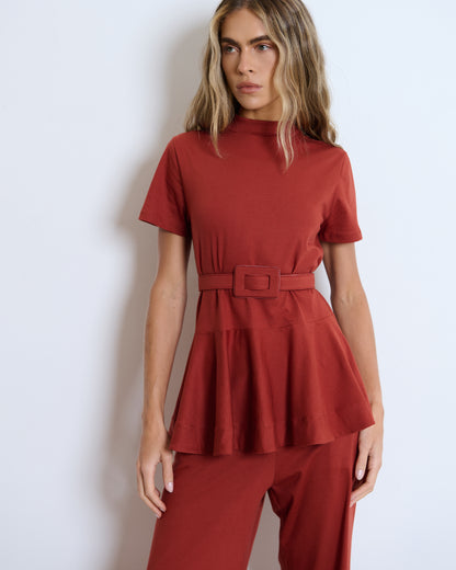 CONJUNTO BLUSA PEPLUM COM CALÇA KRONNE