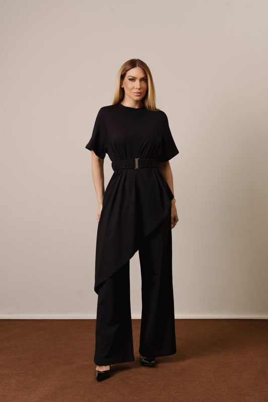 CONJUNTO BLUSA ASSIMÉTRICA KRONNE E CALÇA