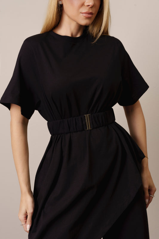 CONJUNTO BLUSA ASSIMÉTRICA KRONNE E CALÇA