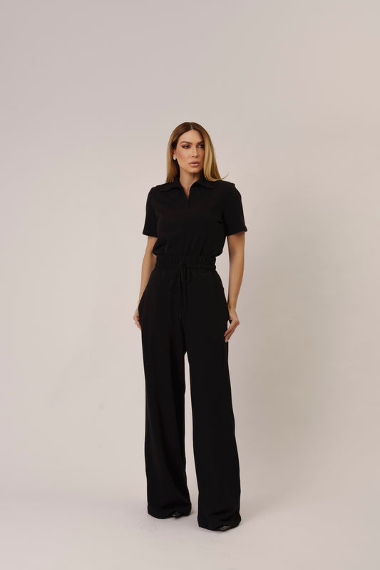 CONJUNTO BLUSA GOLA V COM CALÇA KRONNE