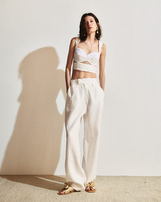 CALÇA ALFAIATARIA RETA LINHO KRONNE