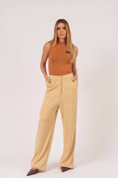 CALÇA RETA KRONNE COM PREGAS