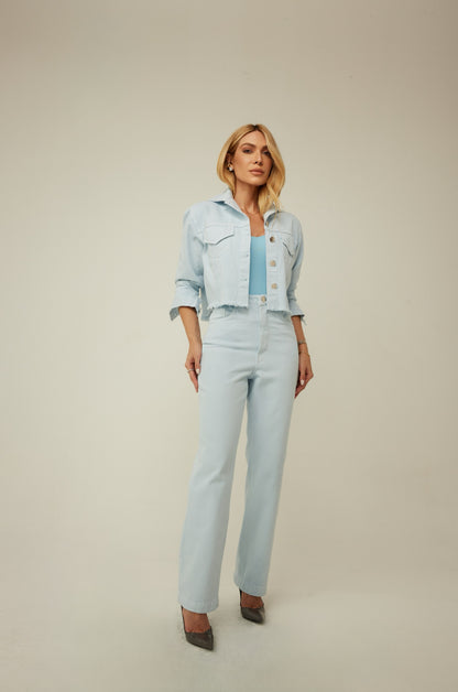 CALÇA RETA COM ETIQUETA KRONNE