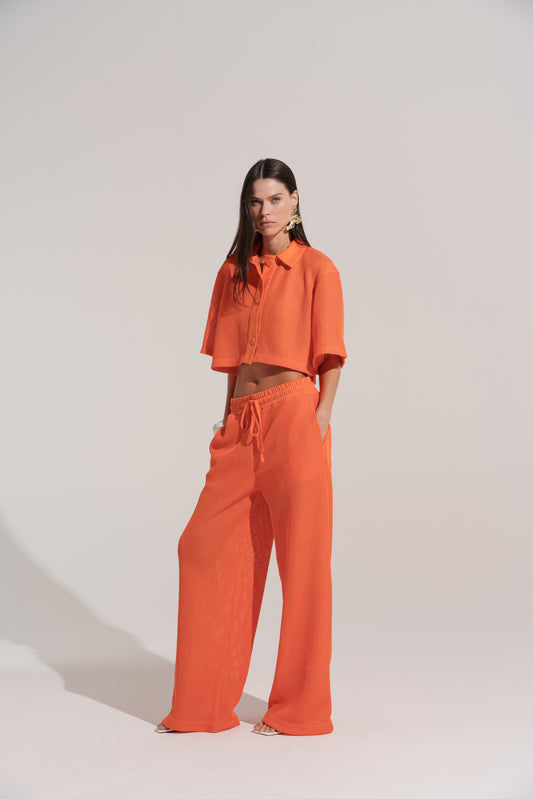 CONJUNTO CAMISA + CALÇA TRICOT KRONNE