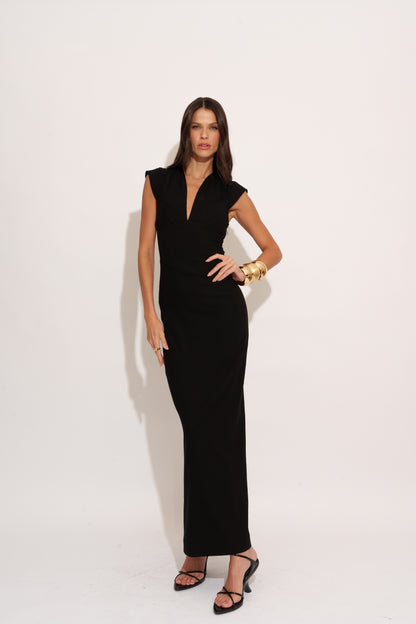 VESTIDO RECORTES CREPE KRONNE