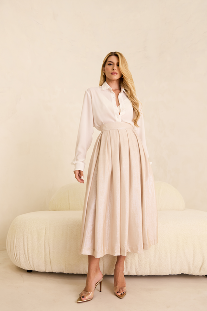 SAIA COM PREGAS BRILHO KRONNE