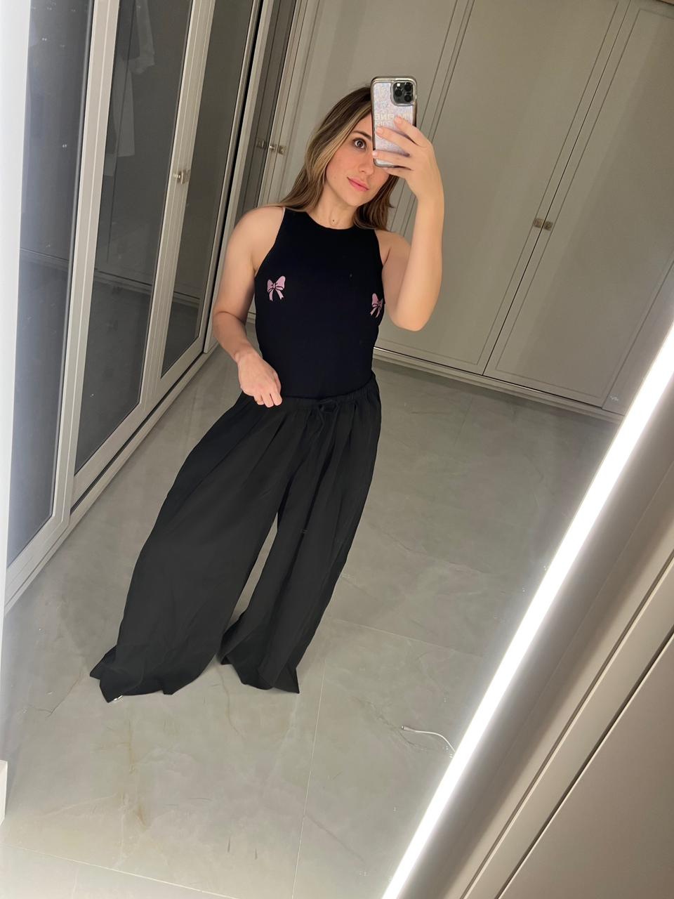 CALÇA PANTALONA COM CÓS FINO KRONNE