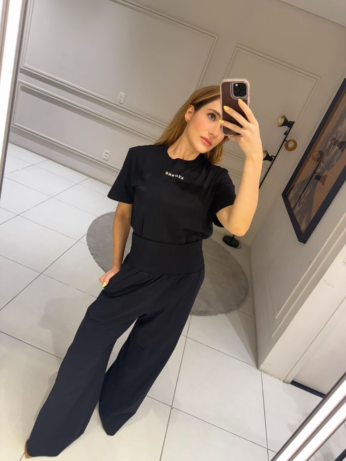 CONJUNTO BLUSA E CALÇA PALA LARGA KRONNE