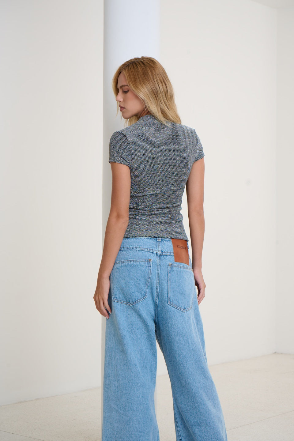 Crepe Short Sleeve Blouse