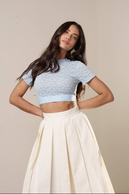 TOP CROPPED ELASTICO RENDA KRONNE