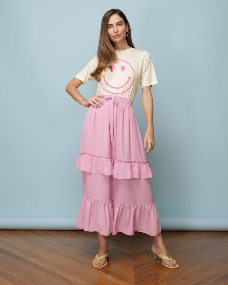 Skirt with Elastic and Frill