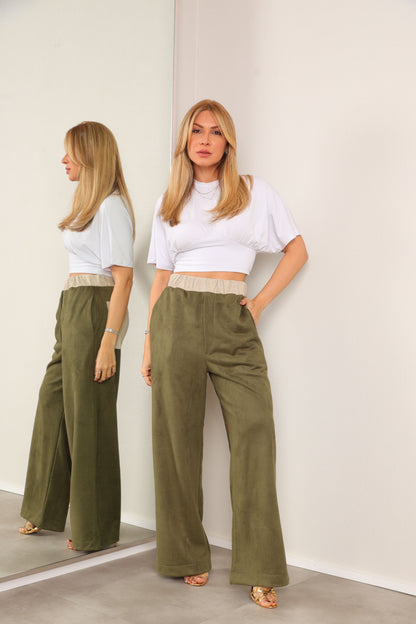 Iara pants w/ Elastic waistband and Inside pocket