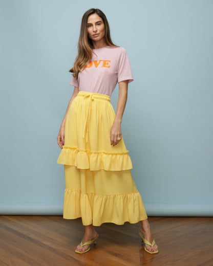 Skirt with Elastic and Frill